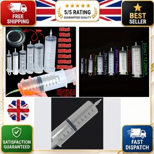 Large capacity plastic syringe - capacity,
