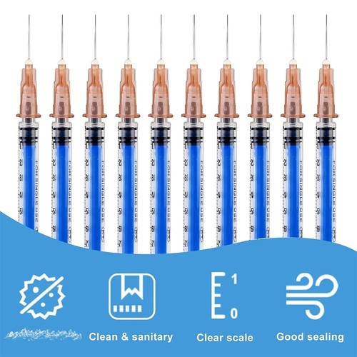 50pcs 1ml blunt tip - 1-50pcs,