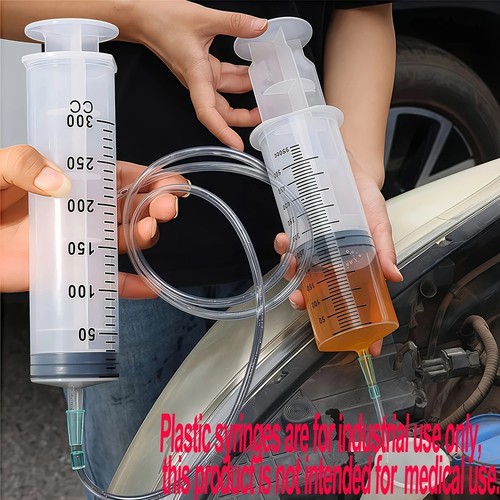 Plastic syringe oil extractor - plastic,